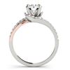 Image 2 : 1.1 ctw Certified VS/SI Diamond Bypass Solitaire Ring 18k 2Tone Gold - REF-151K2Y