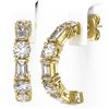 Image 3 : 4.86 ctw Emerald Cut Diamond Designer Earrings 18K Yellow Gold - REF-654K2Y