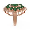 Image 2 : 8.61 ctw Emerald & Diamond Ring 18K Rose Gold - REF-157K6Y