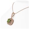 Image 3 : 7.08 ctw Tourmaline & Diamond Victorian Necklace 14K Rose Gold - REF-209W3H