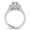 Image 3 : 1.82 ctw Certified VS/SI Diamond 2pc Set Solitaire Halo 14k 2Tone Gold - REF-334G3W