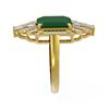 Image 2 : 6.52 ctw Emerald & Diamond Ring 18K Yellow Gold - REF-178N2F