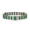 Image 2 : 29.64 ctw Emerald & Diamond Bracelet 14K White Gold - REF-418A2N