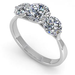 2 ctw Past Present Future VS/SI Diamond Ring Martini 18k White Gold - REF-408K6Y
