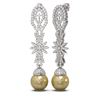 Image 2 : 3.61 ctw Diamond & Pearl Earrings 18K White Gold - REF-314R8K