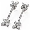 Image 1 : 5.22 ctw Oval Diamond Designer Earrings 18K White Gold - REF-661M5G