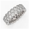 Image 1 : 5.5 ctw Diamond Designer Eternity Ring 18K White Gold - REF-452F2M