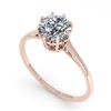 Image 2 : 1.0 ctw Certified VS/SI Diamond Engagment Ring Vintage 18k Rose Gold - REF-315R2K