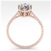 Image 3 : 1.0 ctw Certified VS/SI Diamond Engagment Ring Vintage 18k Rose Gold - REF-315R2K