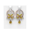 Image 1 : 13.28 ctw Citrine & Diamond Earrings 18K Rose Gold - REF-800H2R