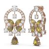Image 2 : 13.28 ctw Citrine & Diamond Earrings 18K Rose Gold - REF-800H2R