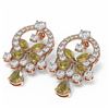 Image 3 : 13.28 ctw Citrine & Diamond Earrings 18K Rose Gold - REF-800H2R