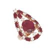 Image 3 : 12.63 ctw Ruby & Diamond Ring 18K Rose Gold - REF-318R2K