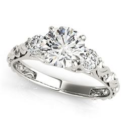 1.25 ctw VS/SI Diamond 3 Stone Ring 18k White Gold - REF-270A8N