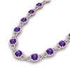 66 ctw Amethyst & VS/SI Diamond Necklace 14K Rose Gold - REF-881N8F
