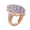 Image 1 : 6.14 ctw Tanzanite & Diamond Ring 18K Rose Gold - REF-229K3Y