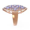 Image 2 : 6.14 ctw Tanzanite & Diamond Ring 18K Rose Gold - REF-229K3Y