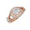 Image 3 : 2.18 ctw Diamond Ring 18K Rose Gold - REF-504G2W