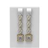 Image 1 : 3.84 ctw Princess Diamond Earrings 18K Yellow Gold - REF-496A9N