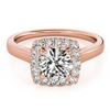 1.37 ctw Certified VS/SI Diamond Halo Ring 18k Rose Gold - REF-295K3Y