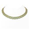 Image 1 : 56.93 ctw Peridot & Diamond Necklace 10K Rose Gold - REF-527N3F
