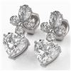 Image 1 : 2.75 ctw Heart Diamond Designer Earrings 18K White Gold - REF-446R5K