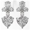 Image 2 : 2.75 ctw Heart Diamond Designer Earrings 18K White Gold - REF-446R5K