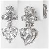 Image 3 : 2.75 ctw Heart Diamond Designer Earrings 18K White Gold - REF-446R5K