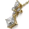 Image 3 : 1.4 ctw Princess Cut Diamond Designer Necklace 18K Yellow Gold - REF-181R2K