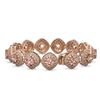 Image 2 : 31.35 ctw Morganite & Diamond Victorian Bracelet 14K Rose Gold - REF-1063W3H