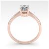 Image 3 : 1 ctw Oval Cut VS/SI Diamond Engagment Designer Ring 18k Rose Gold - REF-233A2N