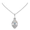 Image 1 : 3.05 ctw Intense Blue Diamond Necklace 18K White Gold - REF-325K5Y