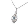 Image 2 : 3.05 ctw Intense Blue Diamond Necklace 18K White Gold - REF-325K5Y