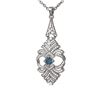 Image 3 : 3.05 ctw Intense Blue Diamond Necklace 18K White Gold - REF-325K5Y