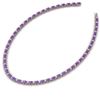 Image 2 : 46.5 ctw Amethyst & VS/SI Diamond Eternity Necklace 10k Rose Gold - REF-245H5R