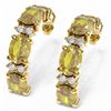 Image 3 : 8.57 ctw Canary Citrine & Diamond Earrings 18K Yellow Gold - REF-108A8N