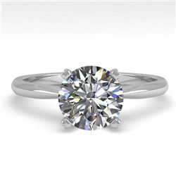 1.50 ctw VS/SI Diamond Engagment Designer Ring 18k White Gold - REF-472F5M