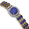 Image 2 : 31.91 ctw Sapphire & Diamond Bracelet 14K Yellow Gold - REF-289M3G