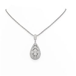 4.13 ctw Diamond Necklace 18K White Gold - REF-368H4R