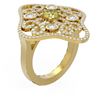 Image 1 : 2.1 ctw Fancy Yellow Diamond Ring 18K Yellow Gold - REF-287M3G