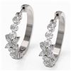 Image 1 : 3 ctw Diamond Designer Earrings 18K White Gold - REF-278K9Y