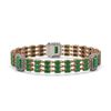 Image 1 : 29.64 ctw Emerald & Diamond Bracelet 14K Rose Gold - REF-418F2M