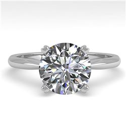 2 ctw Certified VS/SI Diamond Engagement Ring 14K White Gold - REF-828A4N