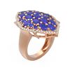 Image 1 : 7.19 ctw Sapphire & Diamond Ring 18K Rose Gold - REF-229G3W