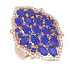 Image 3 : 7.19 ctw Sapphire & Diamond Ring 18K Rose Gold - REF-229G3W