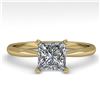 Image 1 : 1.03 ctw Princess Cut VS/SI Diamond Engagment Ring 18k Yellow Gold - REF-233K2Y