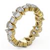 Image 2 : 4.55 ctw Pear Cut Diamond Eternity Ring 18K Yellow Gold - REF-583Y6X