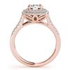 Image 3 : 1.72 ctw Certified VS/SI Diamond 2pc Wedding Set Halo 14k Rose Gold - REF-182Y6X