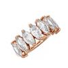 Image 3 : 3.64 ctw Marquise Diamond Ring 18K Rose Gold - REF-580R2K