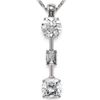 Image 1 : 1.75 ctw Cushion Cut Diamond Designer Necklace 18K White Gold - REF-386Y2X